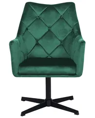Swivel Armchair VAKSALA Velvet Dark Green_745320