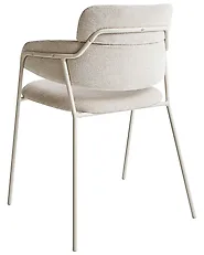 Set of 2 Dining Chairs PAONIA Chenille Light Beige_1184056
