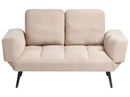 Sofa Bed 2 Seater BREKKE Boucle Beige_1068031