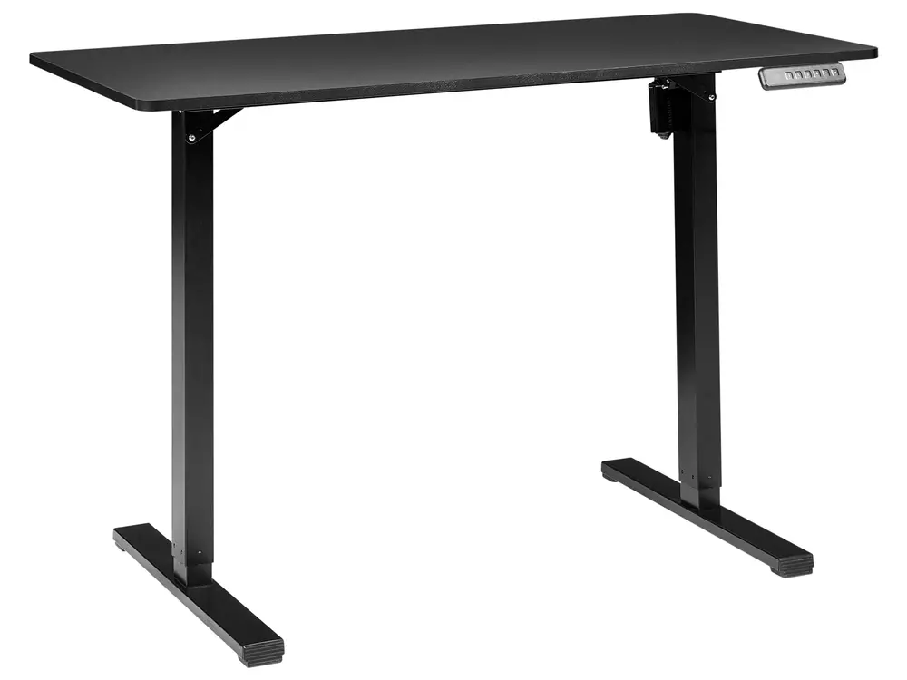 Biurko regulowane elektrycznie TAVARES 120 cm 60 cm Czarny_975782