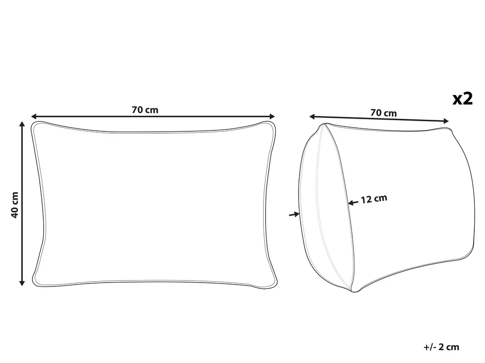 OTOSTAR Set 4 Cuscini Interni Impermeabili Per Esterni – 40x18 Cm – Bianco – Per Cuscini Decorativi Da Giardino, Patio, Divani - 3