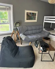 Sofa Bed 2 Seater INGARO Fabric Grey_887381