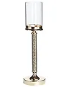 Świecznik ABBEVILLE 48 cm Szkło Złoty