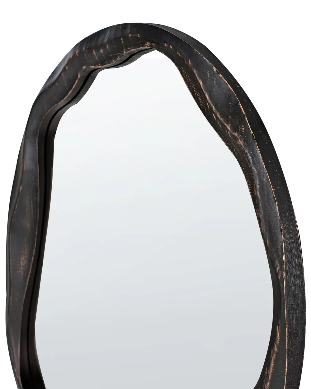 Wall Mirror LANGON 60 cm 60 cm Pine Wood Dark Brown_1003377