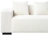 Corner Sofa 4 Seater LUNGO Boucle White Left Hand_962395