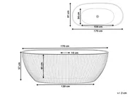 Vasca da bagno freestanding JUTAI 170 x 81 cm Bianco_1061427