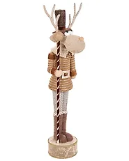 Set of 2 Figurines HAMARI 66/68 cm Bear Reindeer Beige_1156742