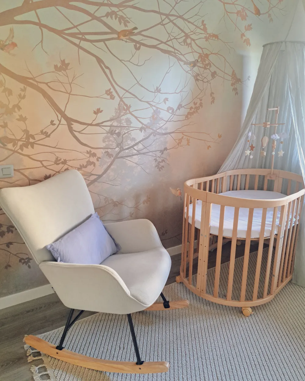 Fauteuil à bascule enfant années 50