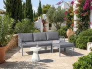 Garden Sofa Set 4 Seater ERICHE Dark Grey_978026