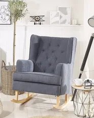 Rocking Chair TRONDHEIM Fabric Dark Grey_775791