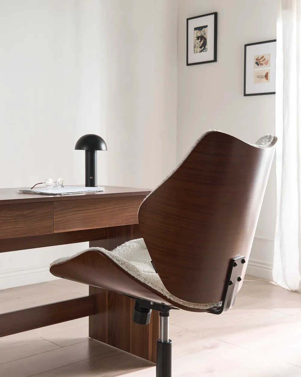 Desk Chair LOMPOC Boucle Off-White_1049111
