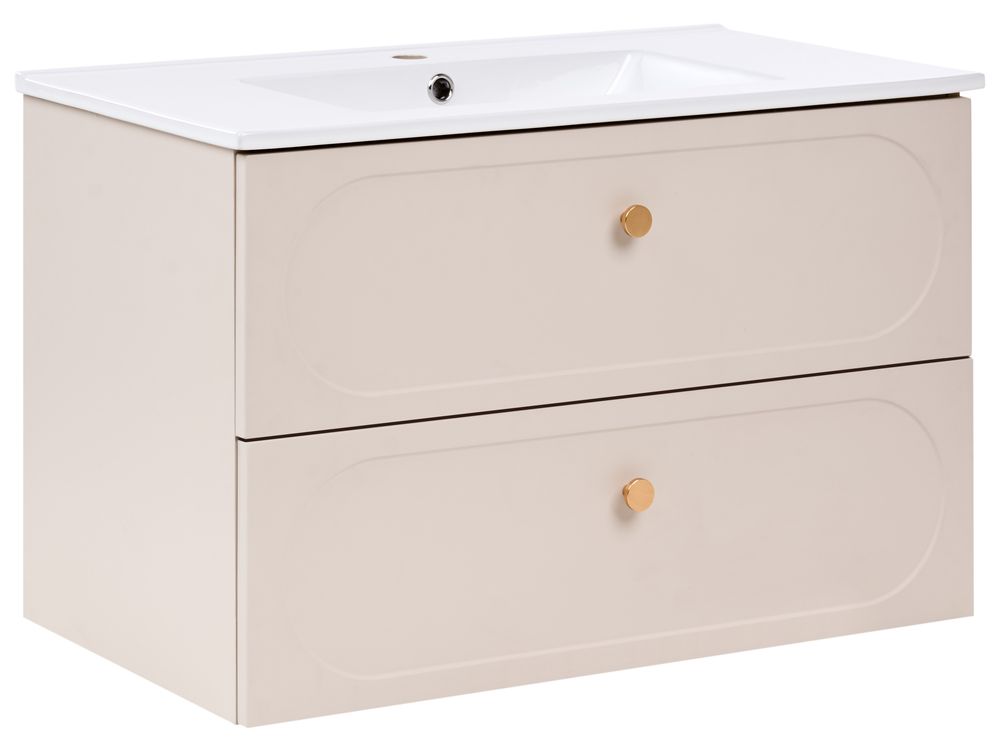 Fürdőszobai faliszekrény mosdóval TARUMIR 80 cm Bézs
