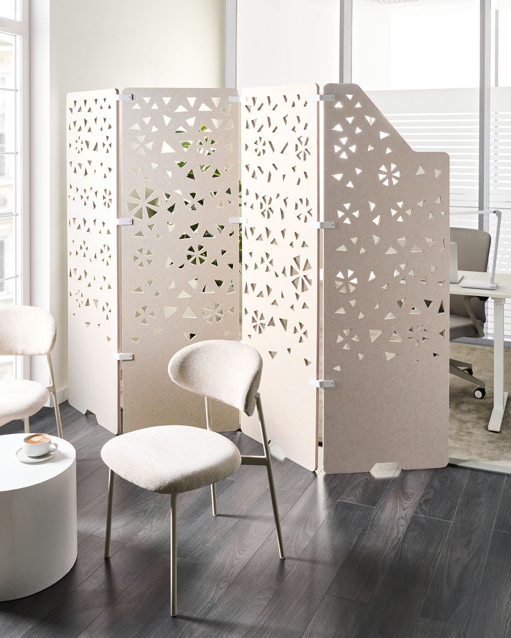 Séparateur de bureau STARRY 240 x 180 cm Beige clair