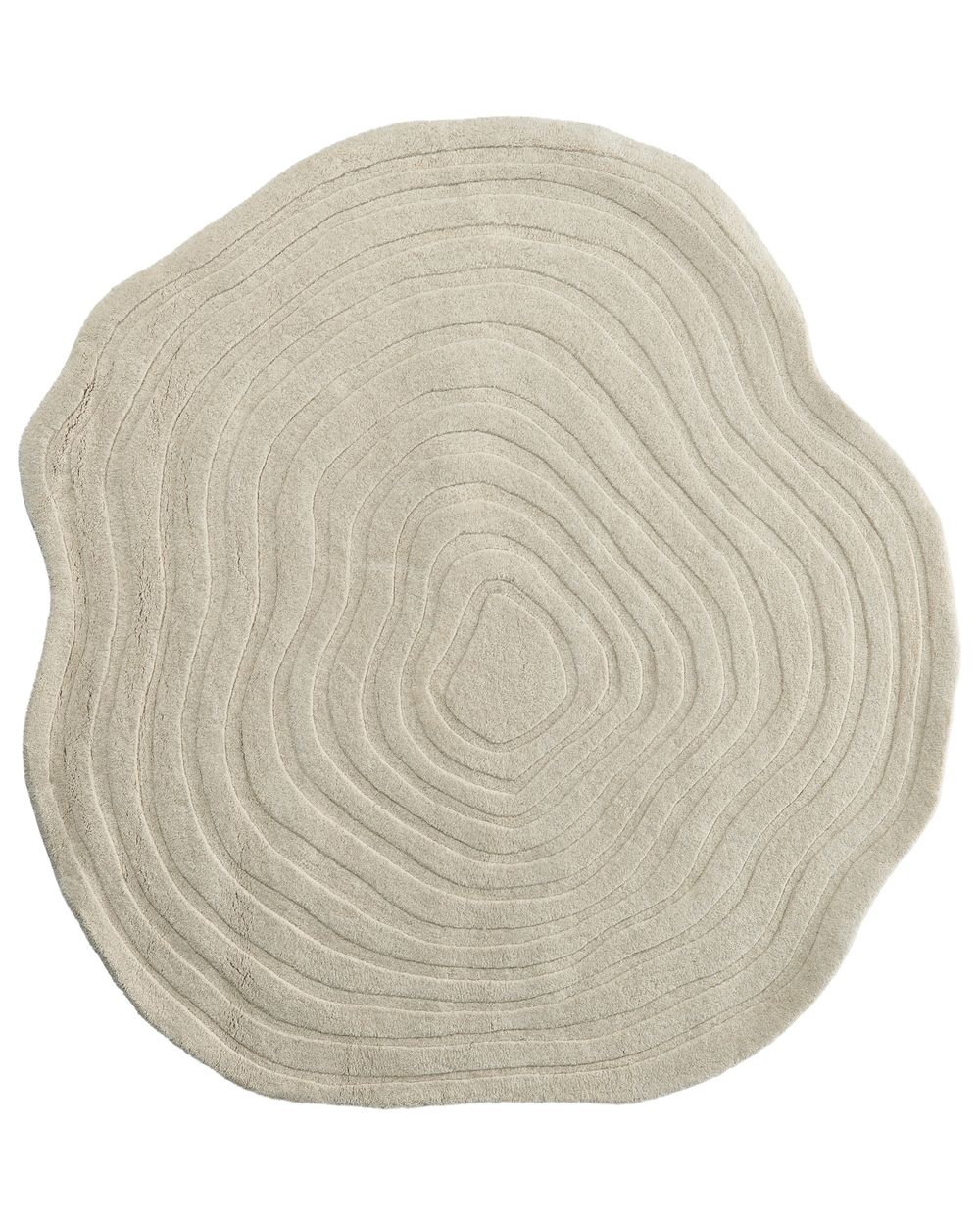 Rug ANKARAE Beige ø 160 cm Wool