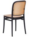 Set of 4 Dining Chairs Beige and Black PLOSE_935327