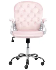 Sedia da scrivania PRINCESS Velluto Rosa pastello_1082190