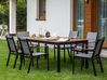 Extending Aluminium Garden Dining Table 198/248 x 90 cm Light Wood TOFANE_928668