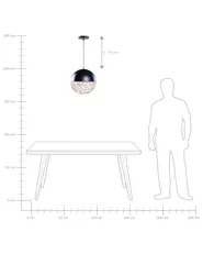 Pendant Lamp PADMA Metal Black_708973