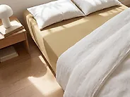 Drap housse JANBU 140 x 200 cm Coton Vert olive_1180234
