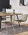 Conjunto de 2 sillas de comedor AURORA Metal Dorado