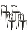 Sada 4 jídelních židlí plastových černých CAMOGLI_809306