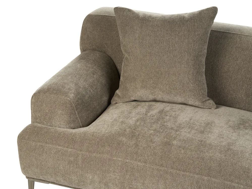 Sofa 3 Seater MATILA Fabric Light Brown_1044435