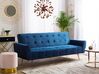 Sofa rozkładana welurowa ciemnoniebieska SELNES_729259