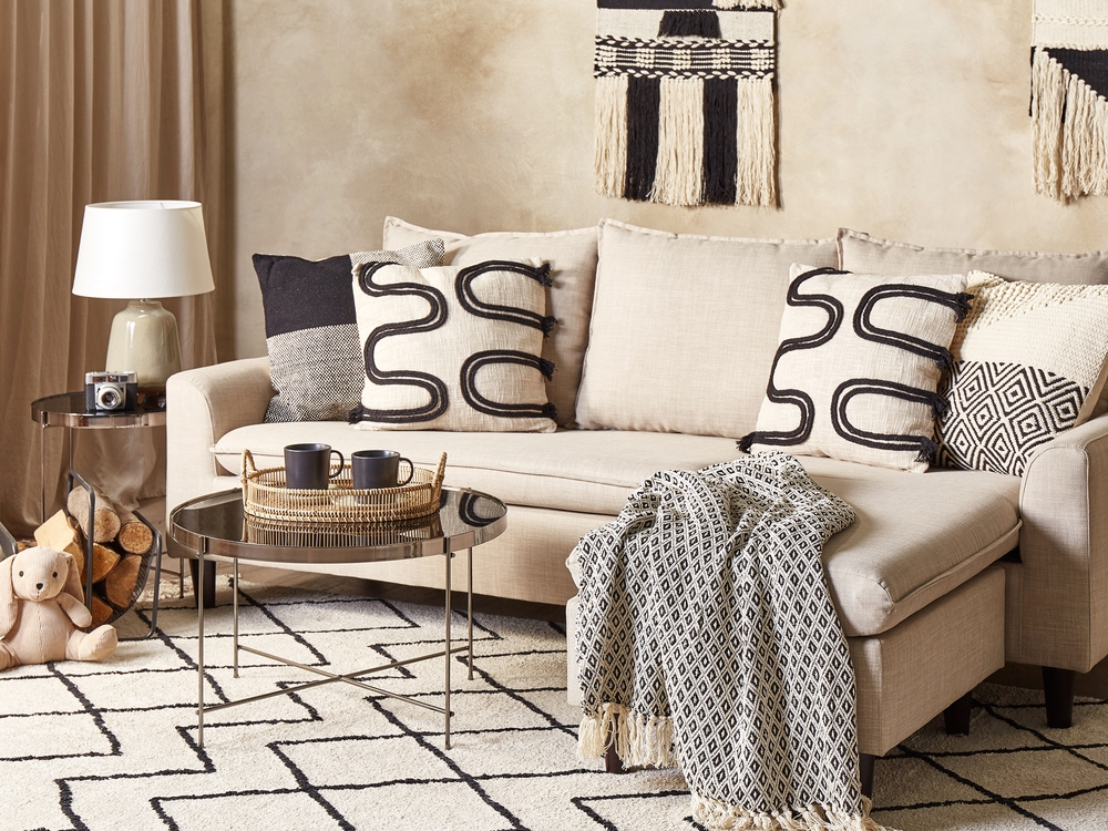 Color Sofa Crema Con Cojines Living Color Cojines Para Sofa Beige