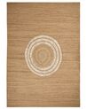 Teppich Jute beige 160 x 230 cm geometrisches Muster Kurzflor BOGAZOREN_885162