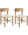 Esszimmerstuhl 2er Set DIGNE Holz Braun