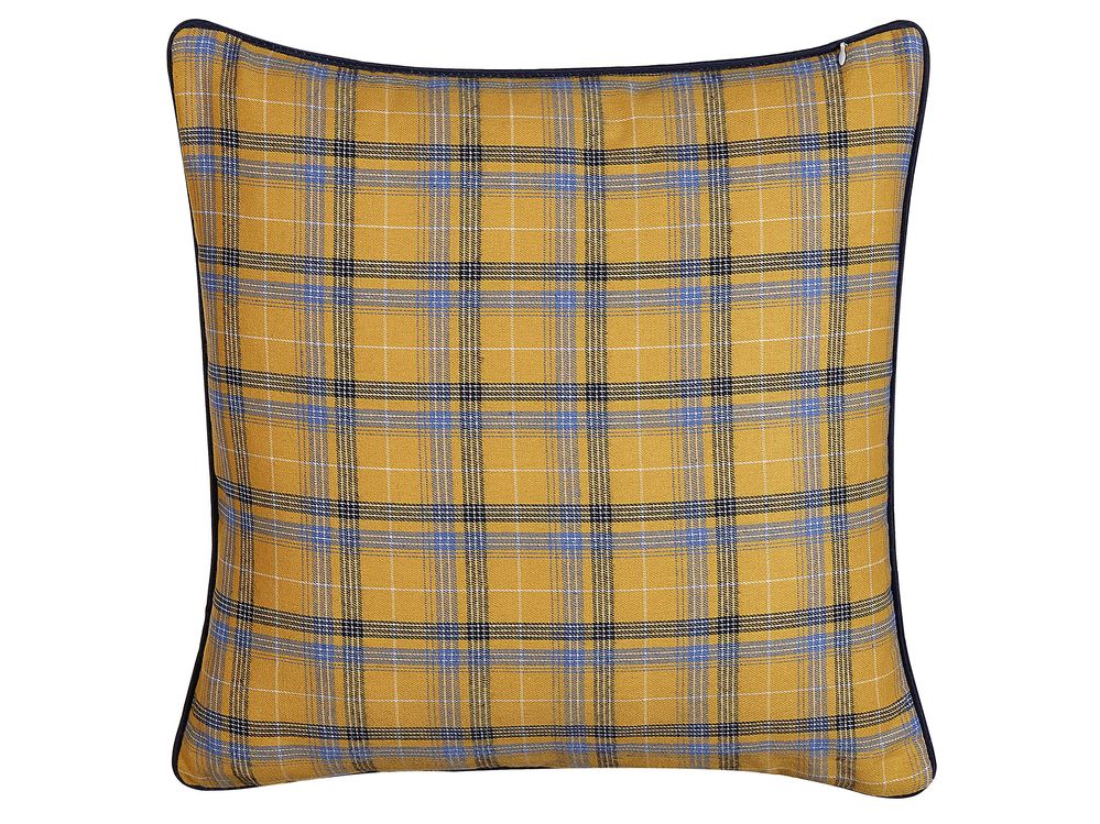 Throw Cushion DICENTRA 45 x 45 cm Yellow Checked