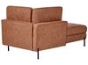 Right Hand Faux Leather Chaise Lounge Golden Brown REBAIS_935796