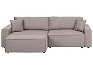 Corner Sofa Bed TORSANG Reversible Fabric Taupe_1198782