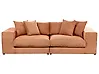 Sofa 3 Seater GLORVIKA II Fabric Orange