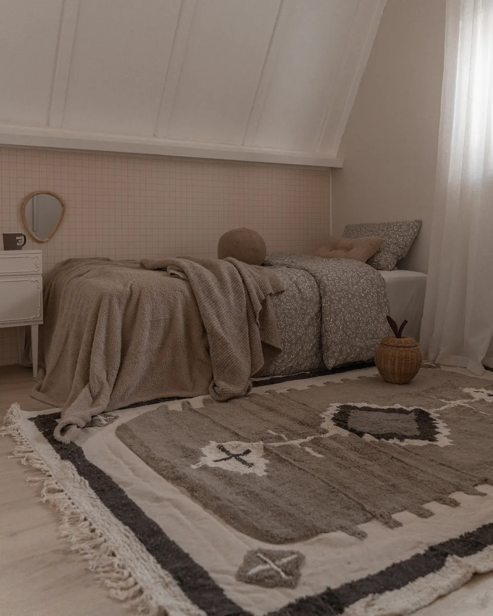 Rug GEYVE Beige 160 x 230 cm Cotton_951641