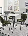Set of 2 Dining Chairs LUANA Boucle Dark Green