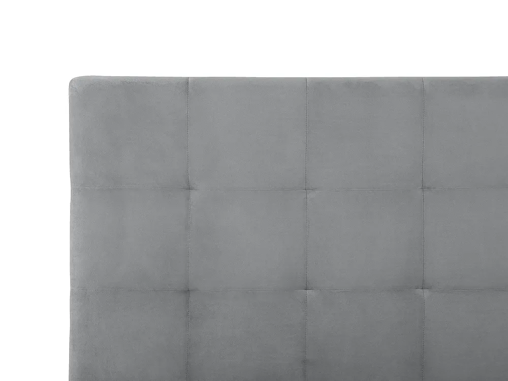 Bett mit Stauraum LORIENT Samtstoff Hellgrau 160 x 200 cm_827083