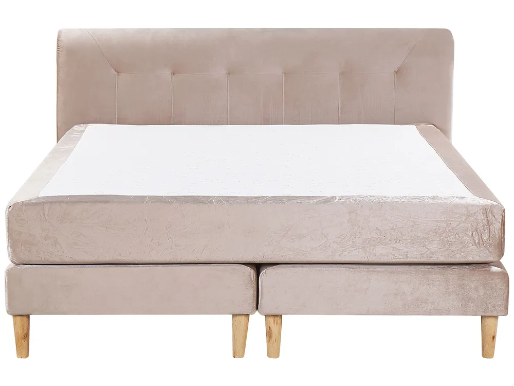 Boxspringbett Samtstoff MARQUISE 160 x 200 cm Beige_796652