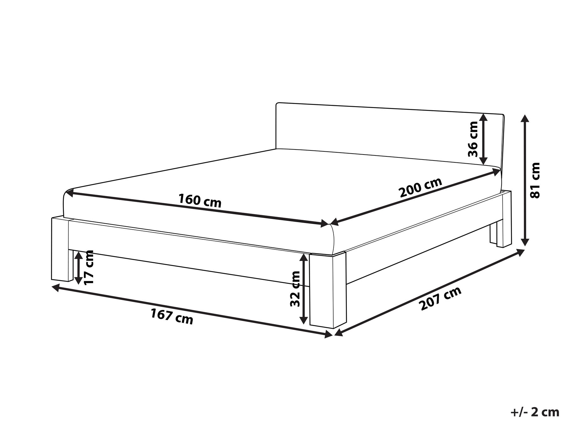 Wooden EU King Size Bed White ROYAN_925900 Wooden EU King Size Bed White ROYAN_925900