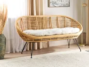 Sofa ogrodowa dla 2 osób MARATEA Rattan Naturalny_878405
