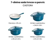 7-dielna sada liatinového riadu CASTORA Modrá_1073762