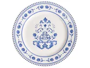 Set of 12 Dinnerware GALANGAL Porcelain White/ Blue_1068990