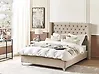 Cama Terciopelo LUBBON 160 x 200 cm Beige