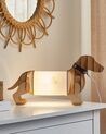 Stolní lampa ve tvaru psa světlé dřevo LOUBIERE_837124