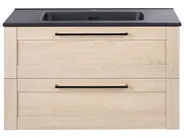 Wall Mounted Vanity Unit with Basin TARIJA Light Brown_1005849
