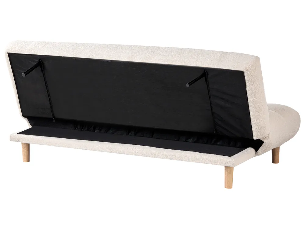 Sofa Bed 2 Seater RISOR Boucle Off-White_1053601