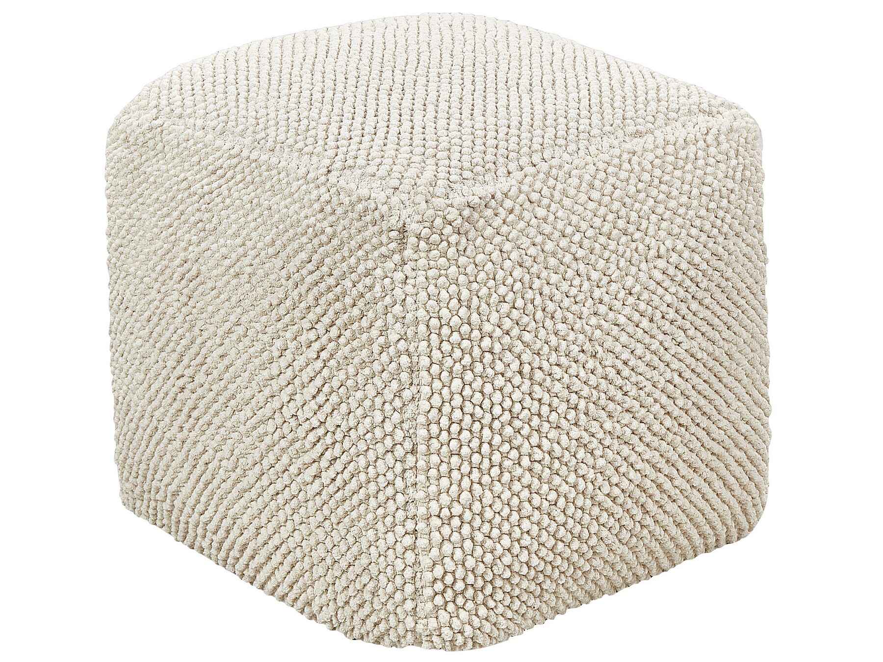 Cotton Pouffe 45 x 45 x 45 Beige JOARA_880094