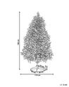 Künstlicher Weihnachtsbaum mit LED Beleuchtung Schnee bestreut 180 cm grün PALOMAR _783931