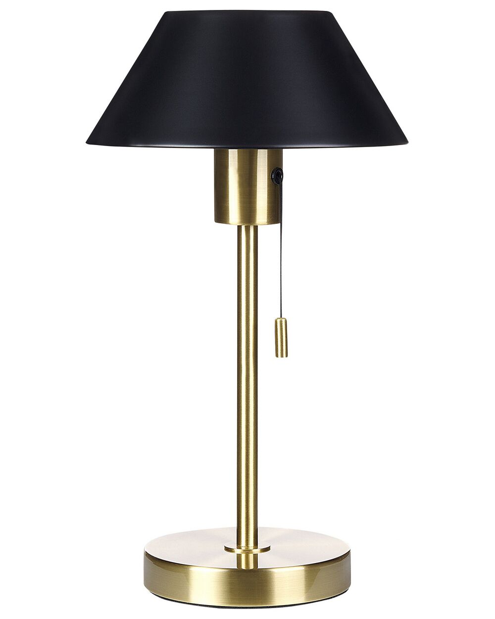 Bordlampe CAPARO Metal Sort/guld