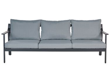 3 Seater Aluminium Garden Sofa Dark Grey KIATO